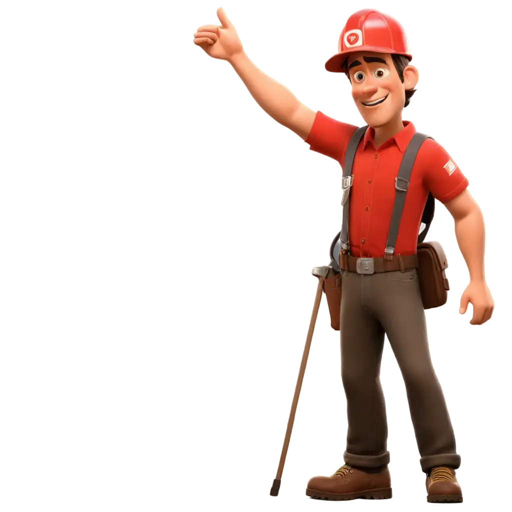 Create-a-PixarStyle-Man-in-Red-Construction-Worker-Clothes-PNG-Image