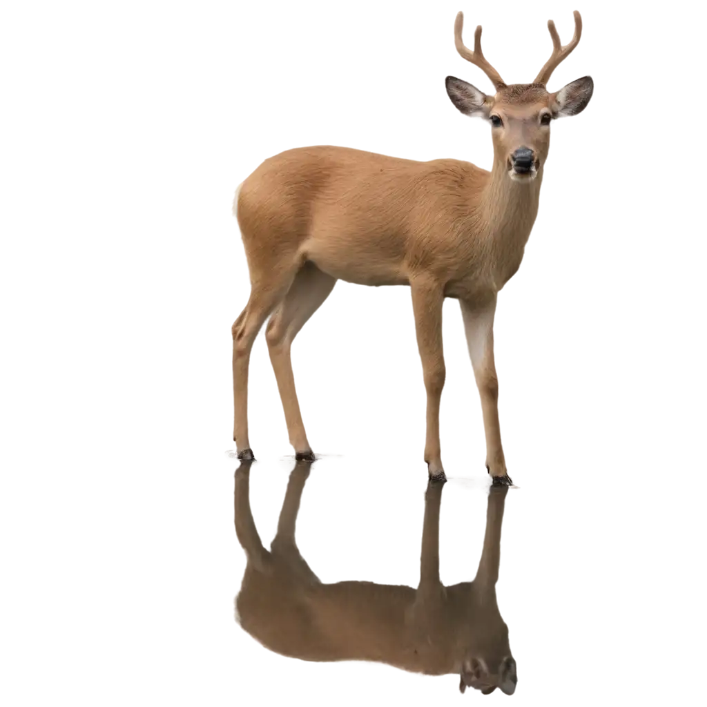 A-Serene-PNG-Image-of-a-Deer-Drinking-Water-Perfect-for-Nature-Enthusiasts