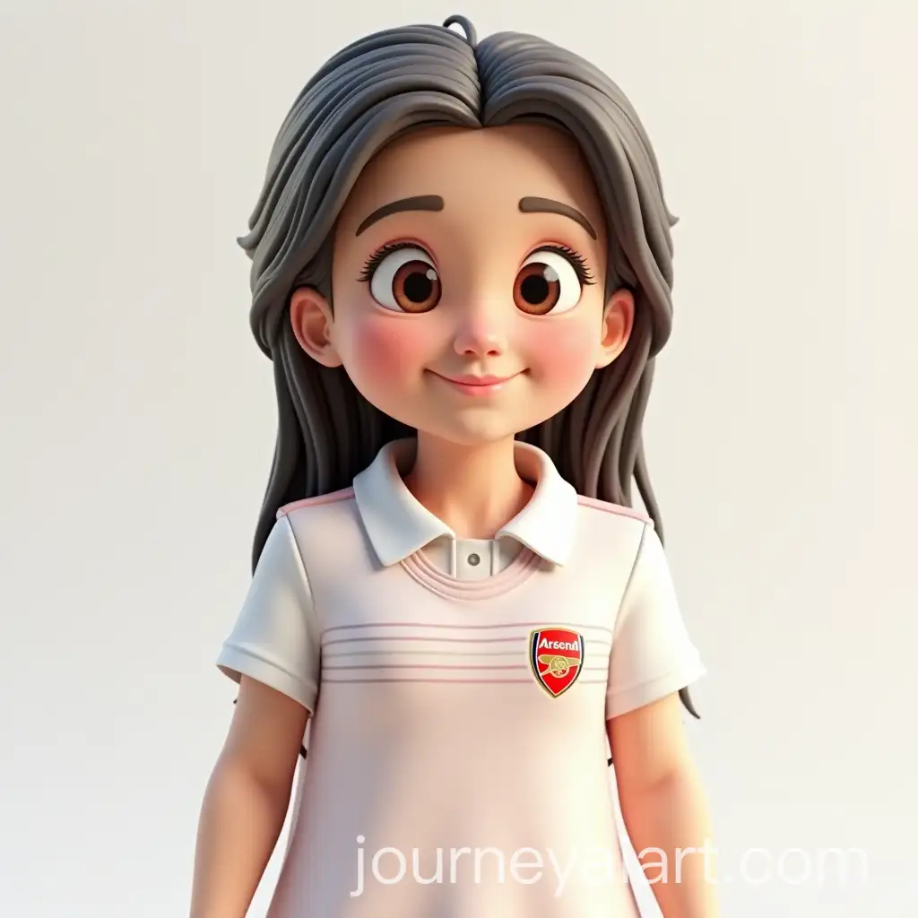 3DAI-Image-Prompt-Expansion-Animated-Girl-in-Arsenal-White-Striped-Shirt-with-White-Sleeves