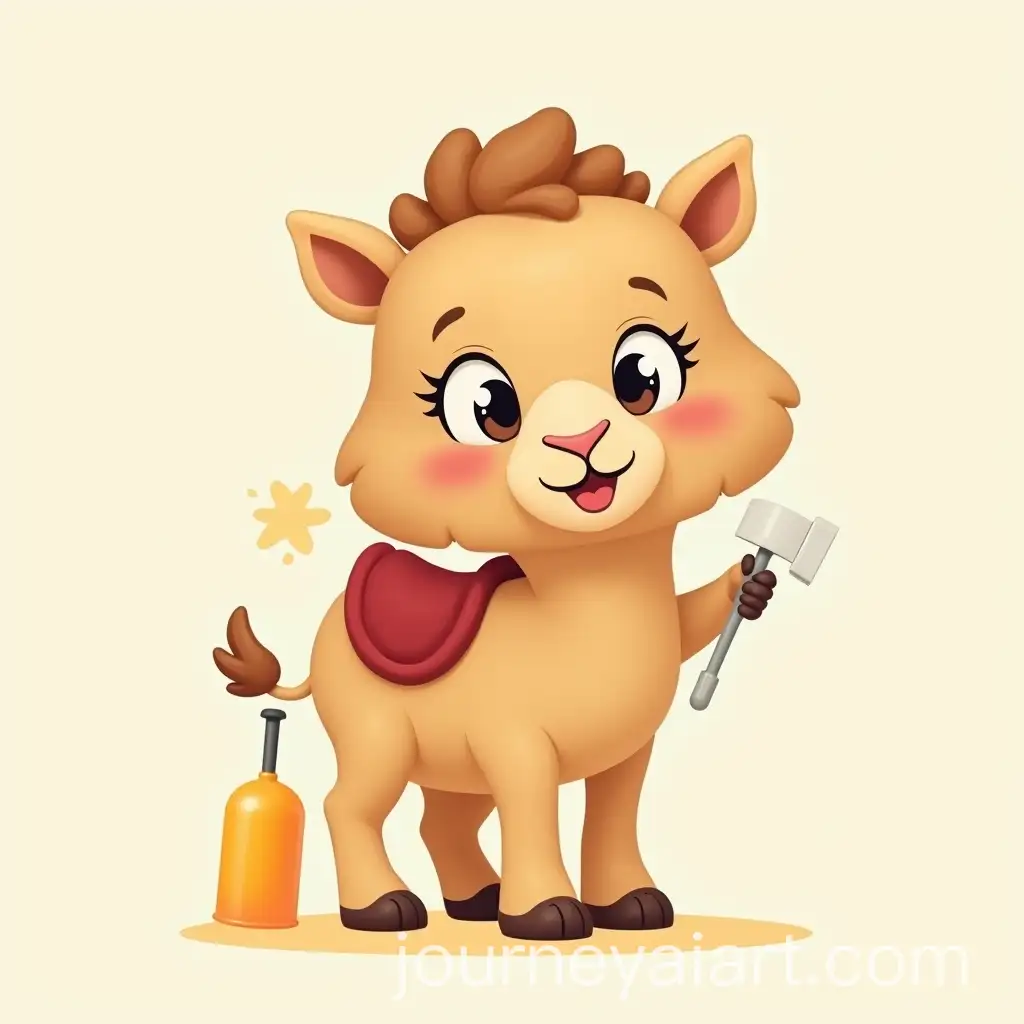 Adorable-Chibi-Camel-Mascot-for-a-Cleaning-Company