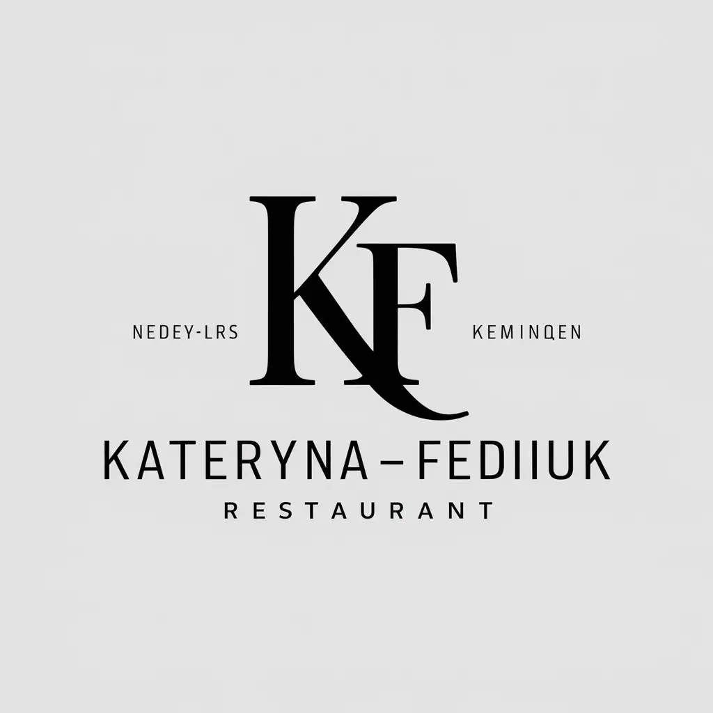 LOGO-Design-for-KaterynaFediuk-Elegant-KF-Monogram-in-Restaurant-Industry