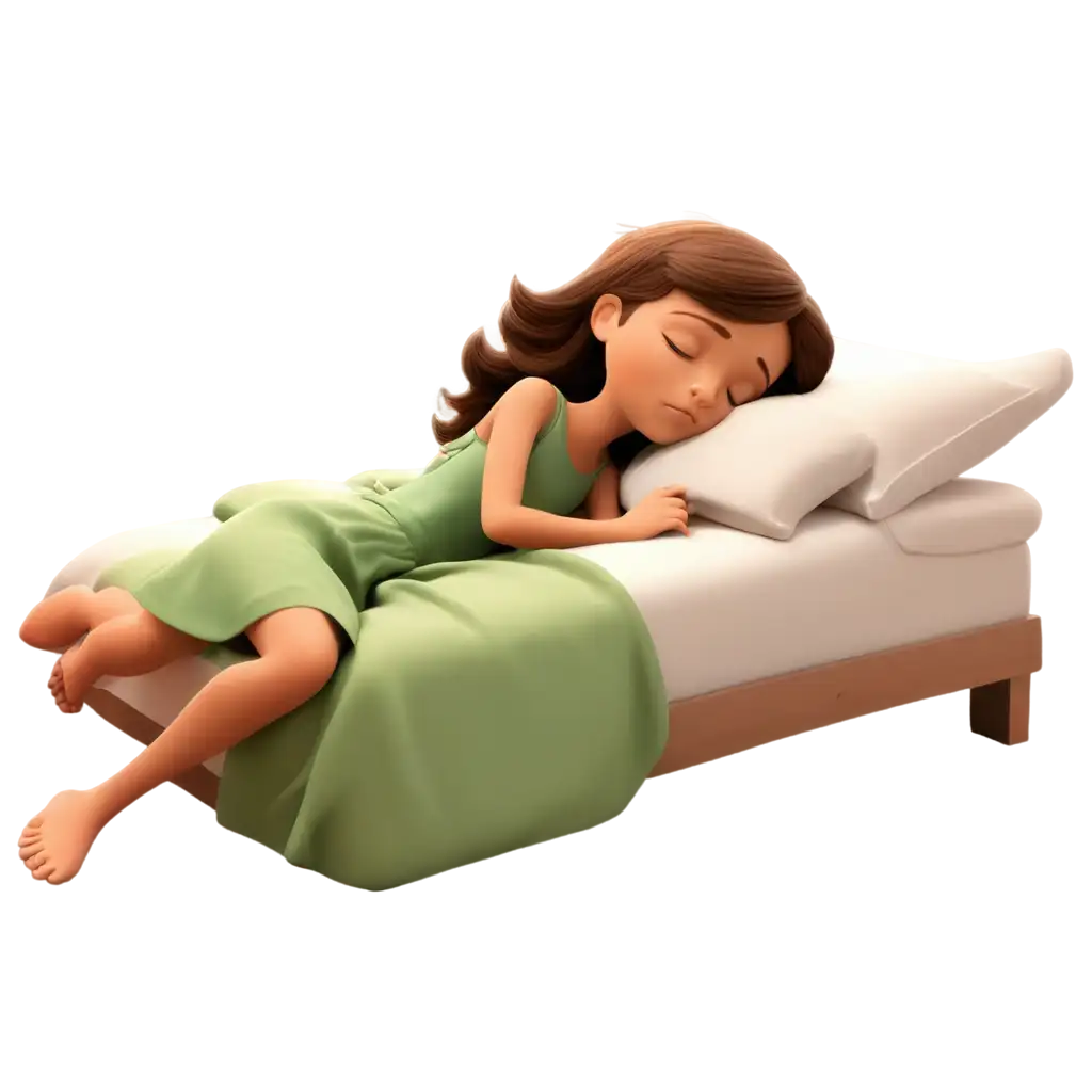 Cartoon-PNG-Image-of-Wendy-Sleeping-on-a-Bed-in-Wendy-and-Peter-Pan-Animation-Film