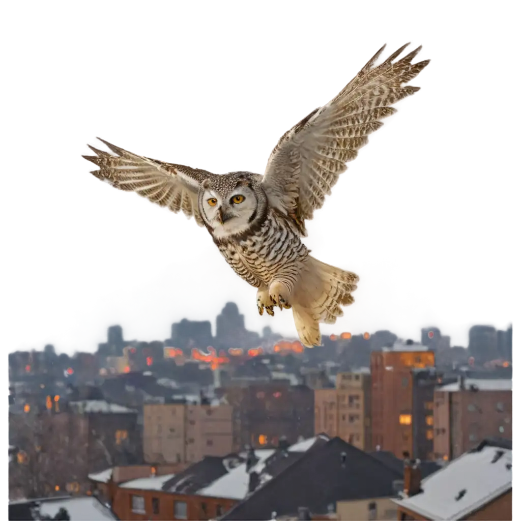 Winter-Owl-Flying-Over-the-City-HighQuality-PNG-Image-for-Digital-Art-and-Design