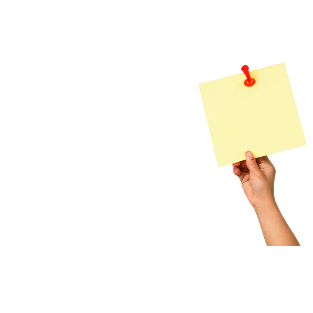 YellowPNG-Image-Usage-Scenarios-Sticky-Postit-Note-with-Red-Pushpin-PNG-Transparent-Background-for-Versatile-Use