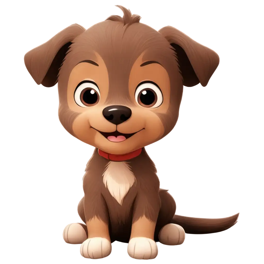 Adorable-Baby-Dog-Laughing-Cartoon-PNG-Delightful-Illustration-for-Various-Uses