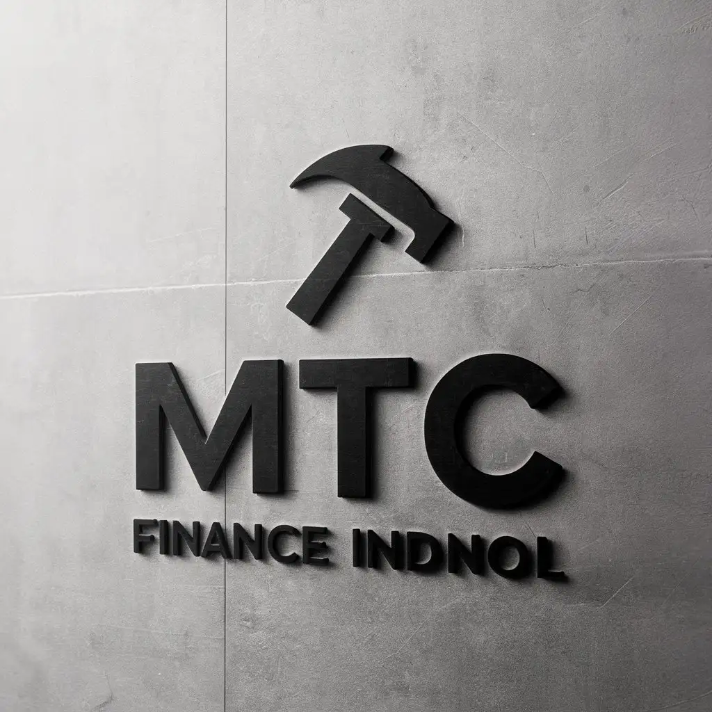 LOGO Design For MTC Minimalistic Hammer Symbol for Finance Industry