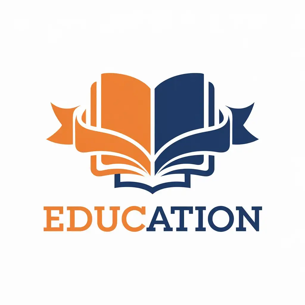 LOGO Design for Education Modern Vector Book Symbol for Educational Industry with Clear Background