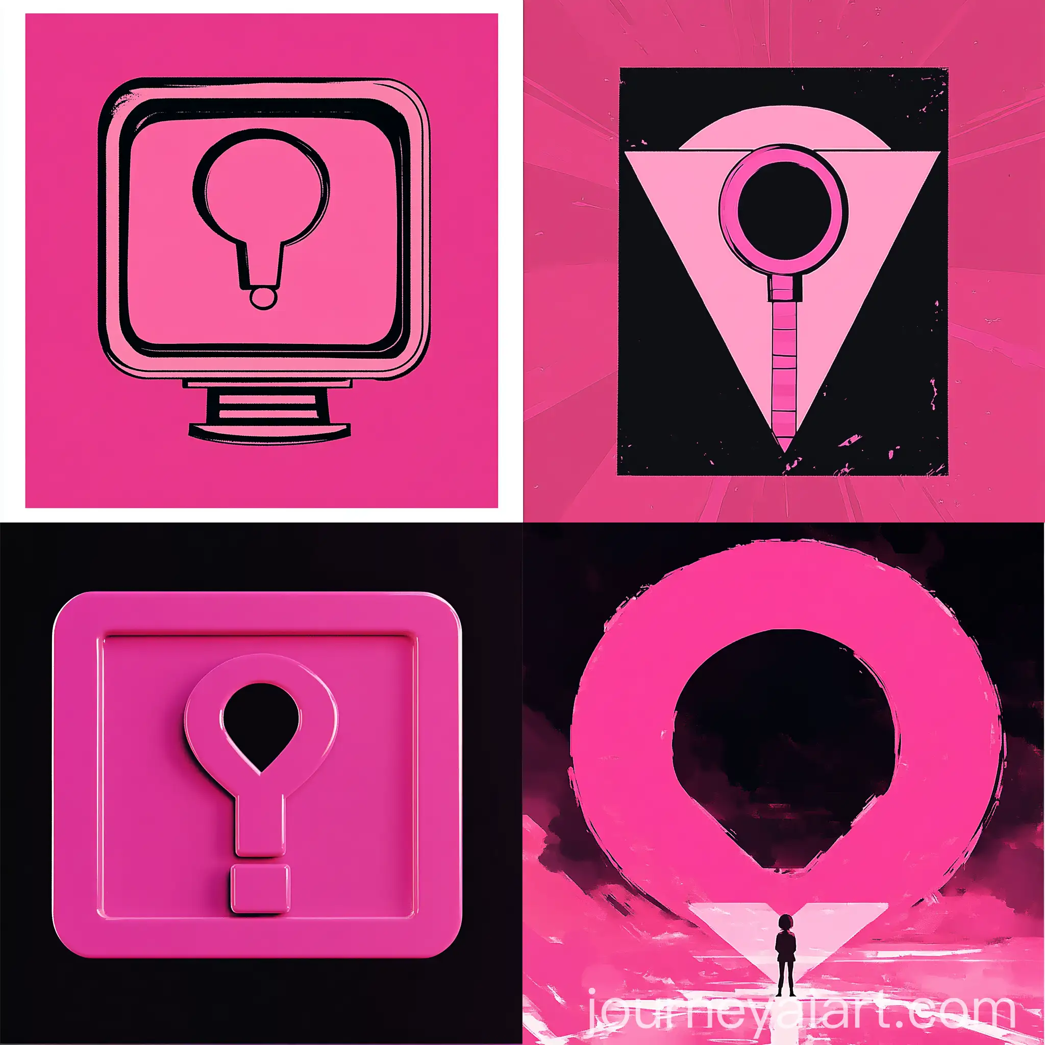 Bright-Pink-Telegram-Channel-Cover-with-Center-Element