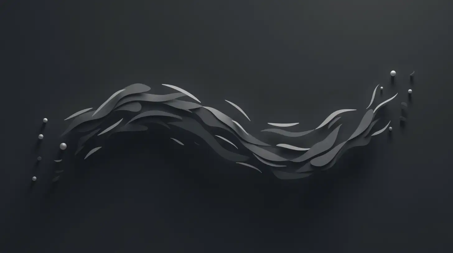 Abstract Flowing Motion Graphic in Dark Grey Tones