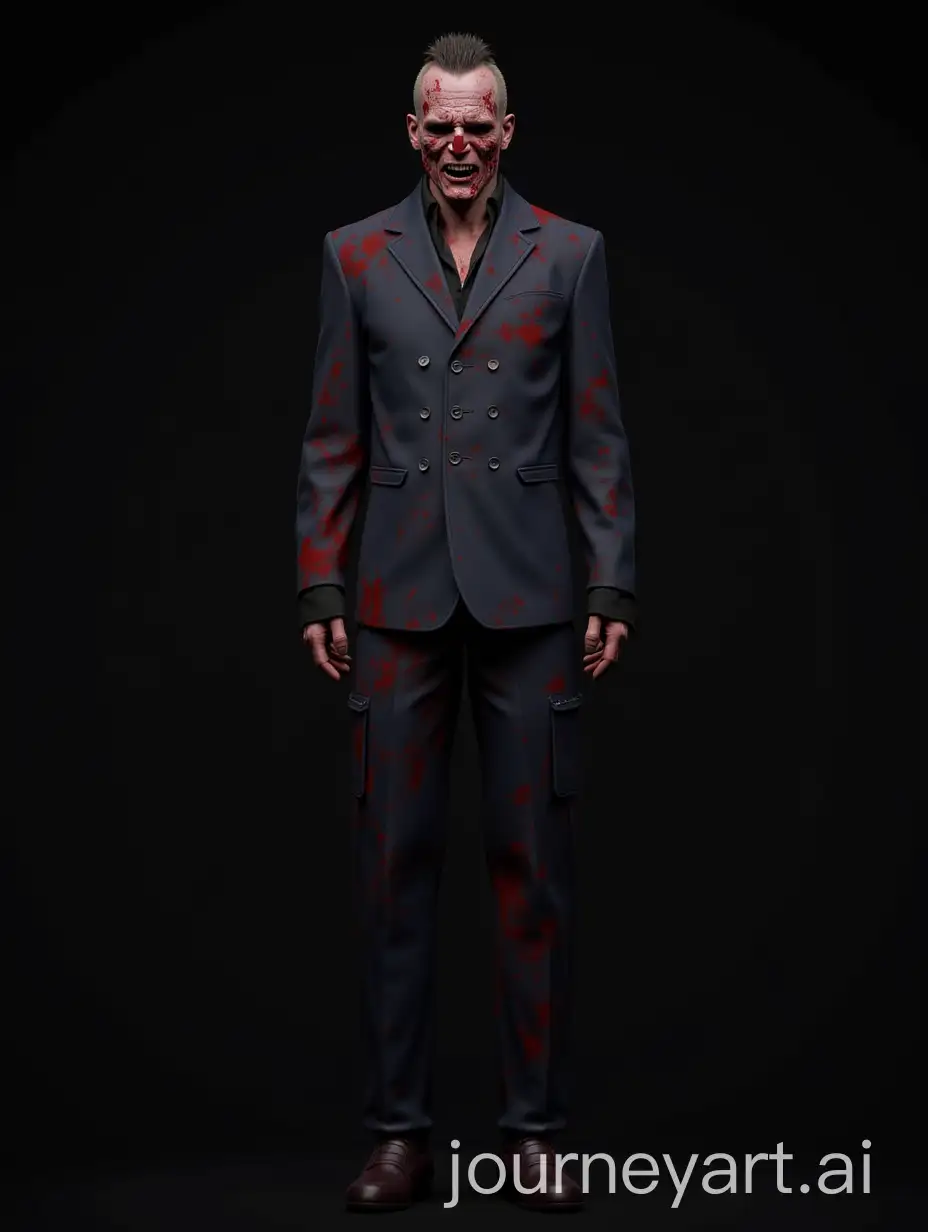 Horror-Punk-MMORPG-Character-Model-in-Red-and-Blue-with-Sculpted-Details