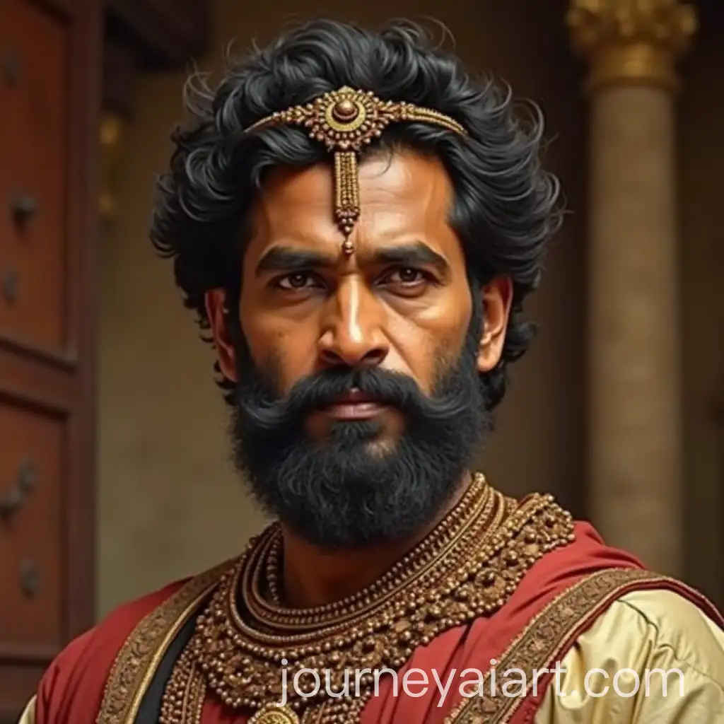 AjAI-Image-Expansionith-Kumar-as-Ancient-King-Raja-Raja-Cholan-in-Royal-Portrait