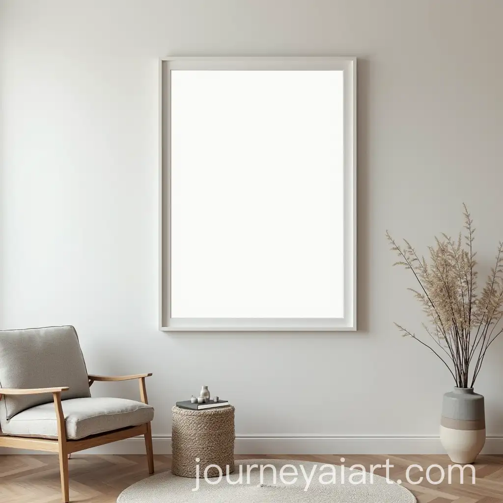 Modern-White-Wall-Art-Hanging-in-Living-Room