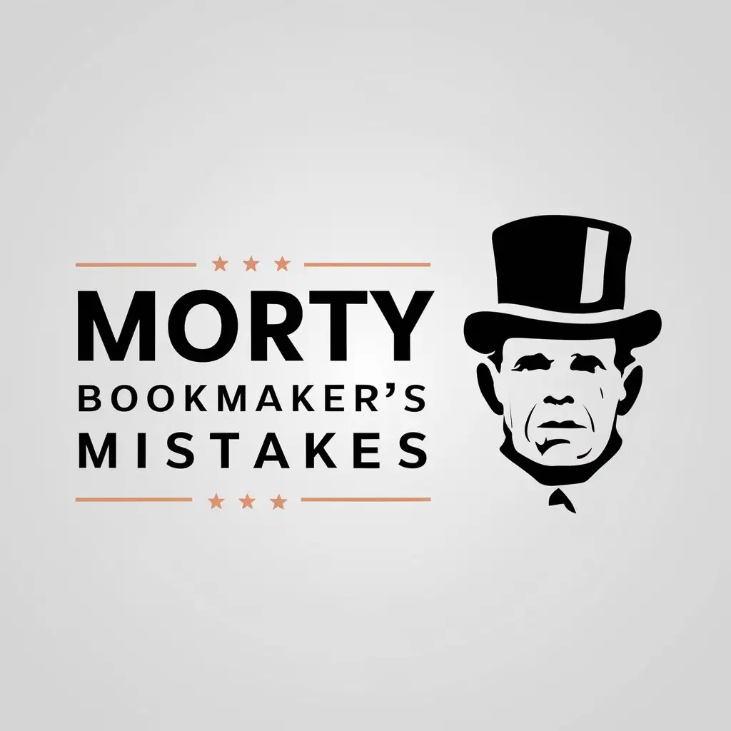 a logo design,with the text "Morty Bookmaker's mistakes", main symbol:President,Moderate,be used in Finance industry,clear background