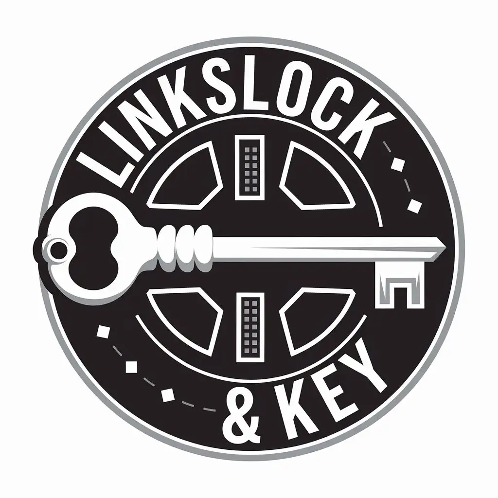 LOGO Design for LinksLockKey Key Symbol with Automotive Theme