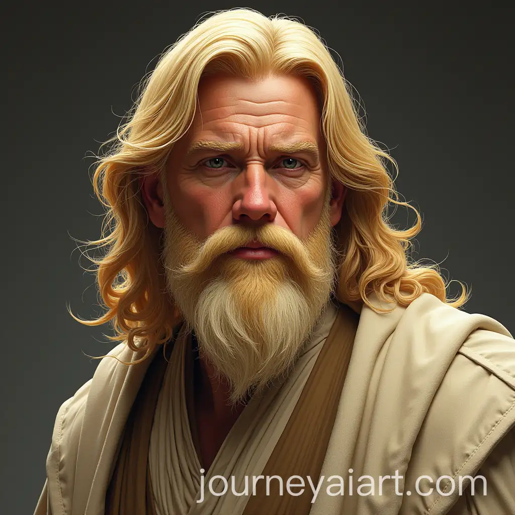 Jedi-Character-with-Golden-Hair-and-Beard-in-Comic-Style