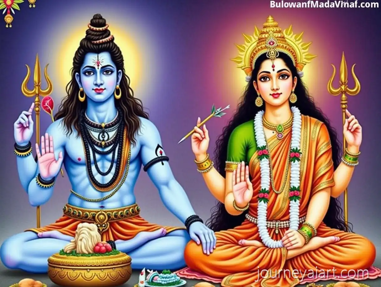 Lord-Shiva-and-Mata-Parvati-Blessing-Devotees-During-Shravan-Month-Celebration