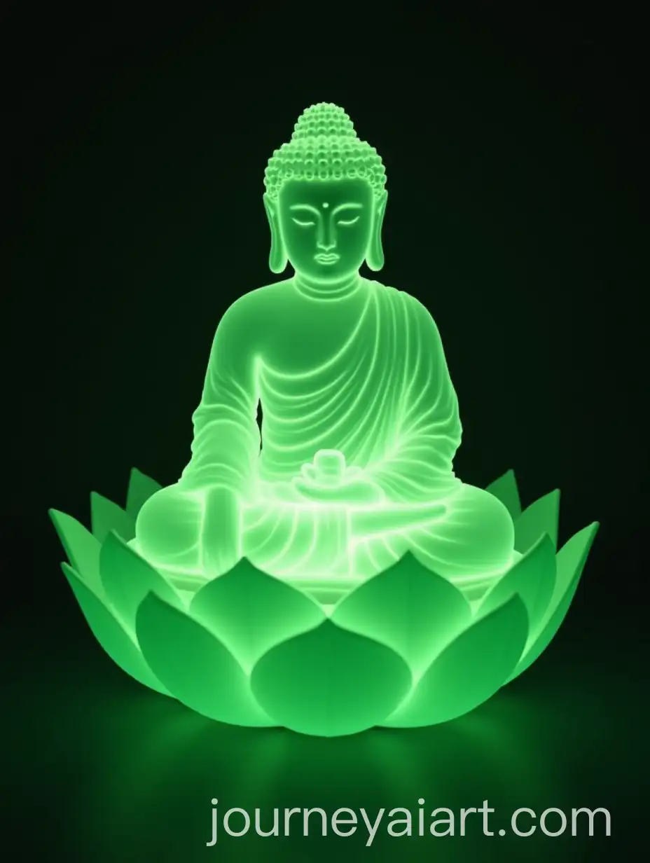 Glowing-Green-Glass-Buddhist-Lotus-Flower