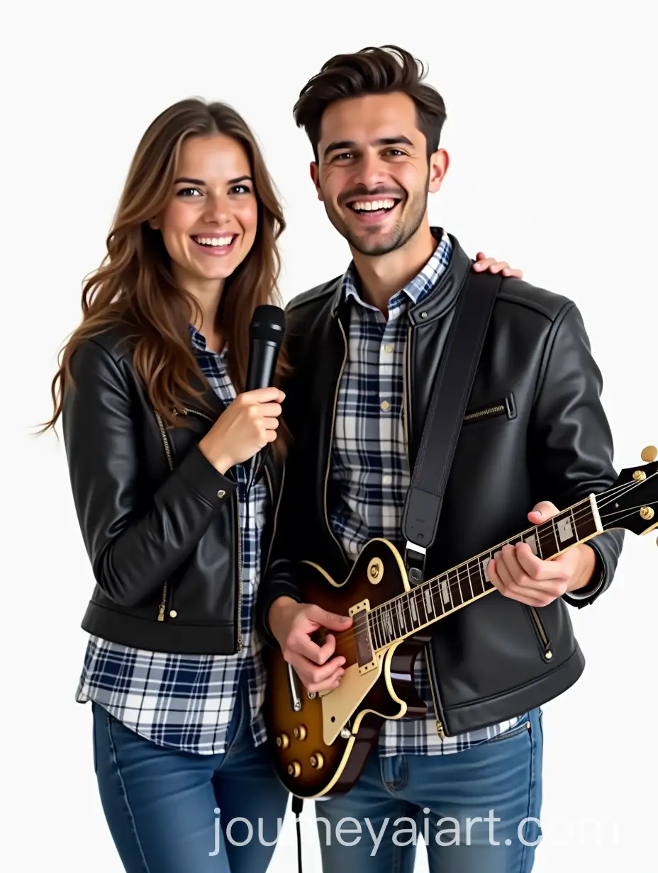 Smiling-Couple-Performing-with-ElectricAI-Image-Prompt-Expansion-Guitar-and-Microphone