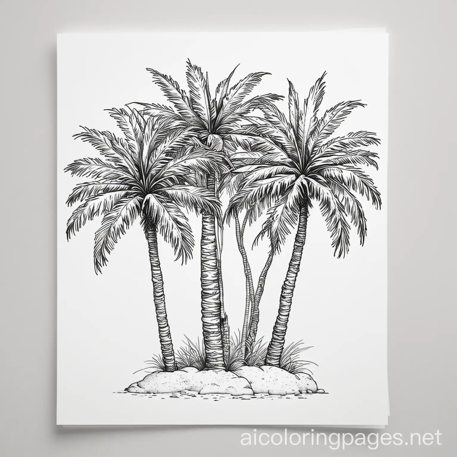 Simplicity-Black-and-White-Palms-with-Monkeys-Coloring-Page