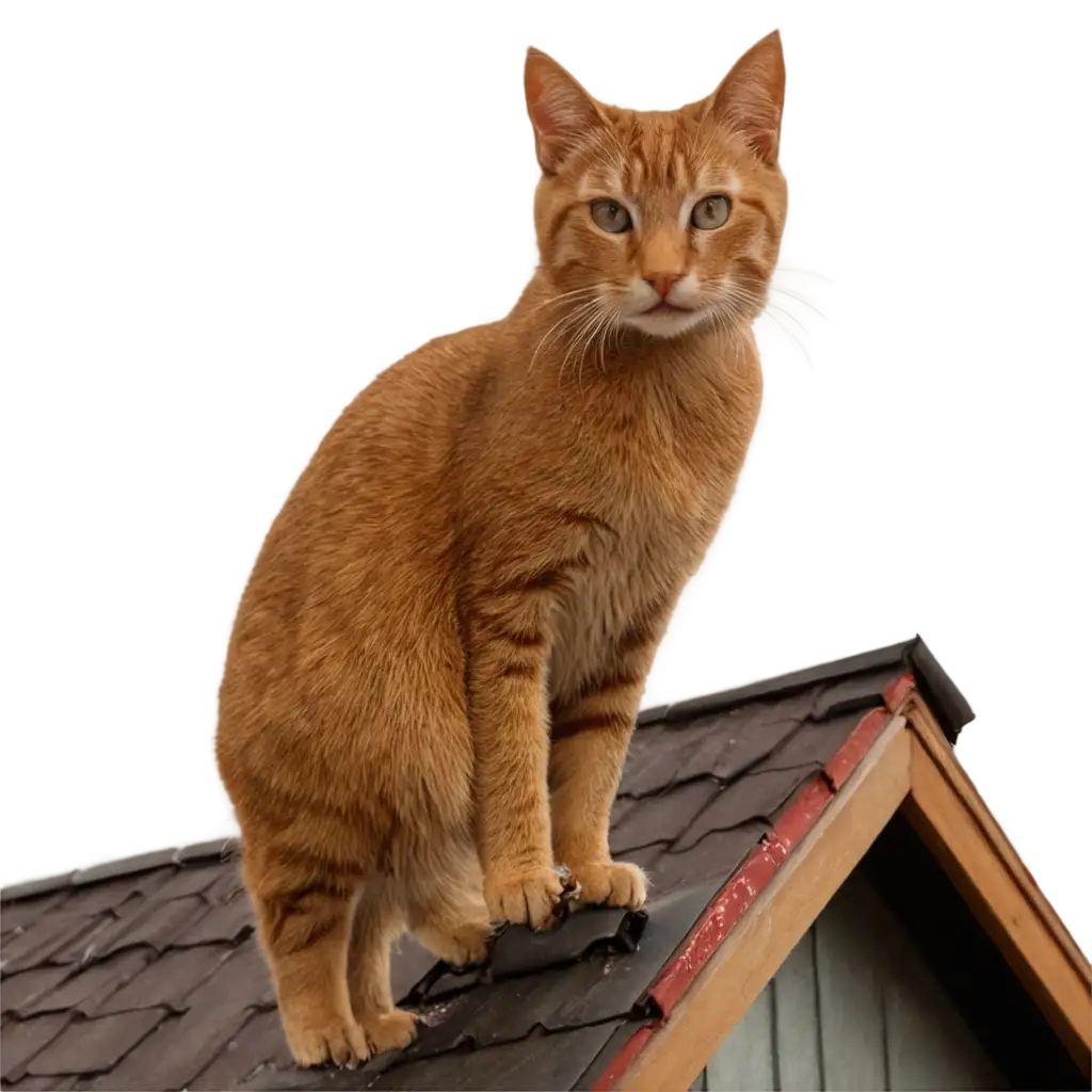 Cat-on-the-Roof-PNG-HighQuality-Transparent-Image-for-Various-Uses