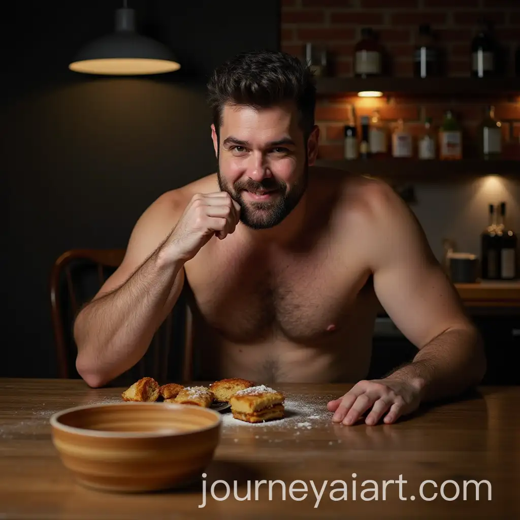 Two-Overweight-Men-Sitting-at-a-Table-with-Hands-Resting