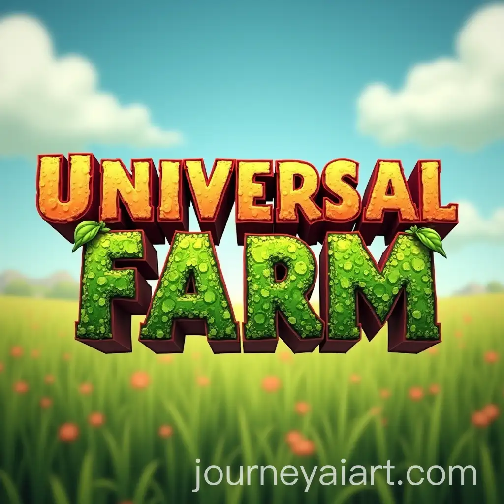 Retro-3D-Universal-Farm-Text-Banner-Moving-Like-an-Old-YouTube-Video-Intro
