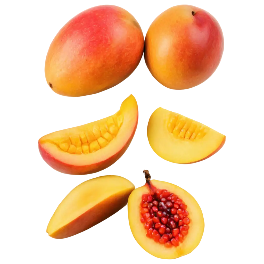 UltraRealistic-PNG-Image-of-a-Ripe-Mango-Whole-and-Sliced-with-Vibrant-Details