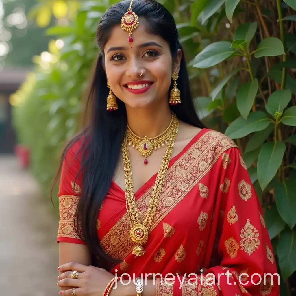 Traditional-Indian-Woman-Wearing-Colorful-Saree