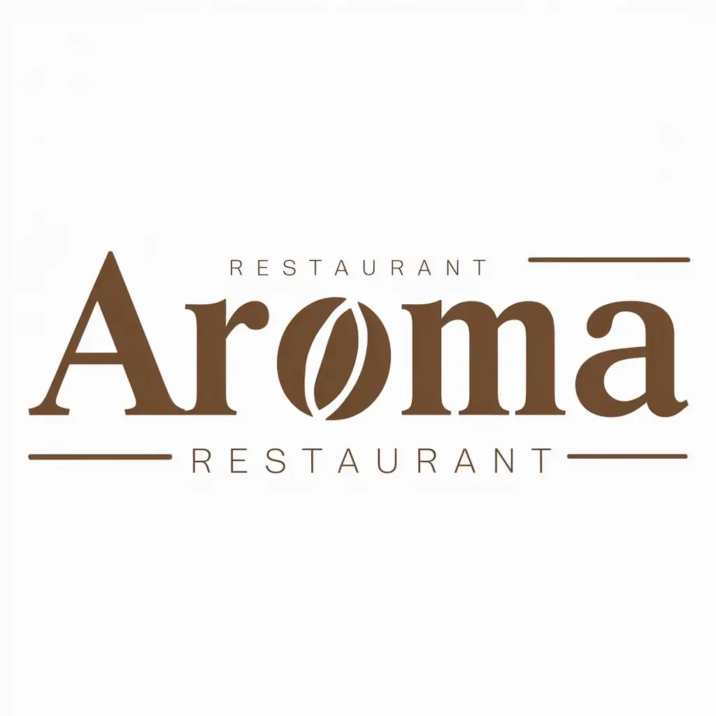 a logo design,with the text "Aroma", main symbol:coffee bean, coffee,Moderate,be used in Restaurant industry,clear background