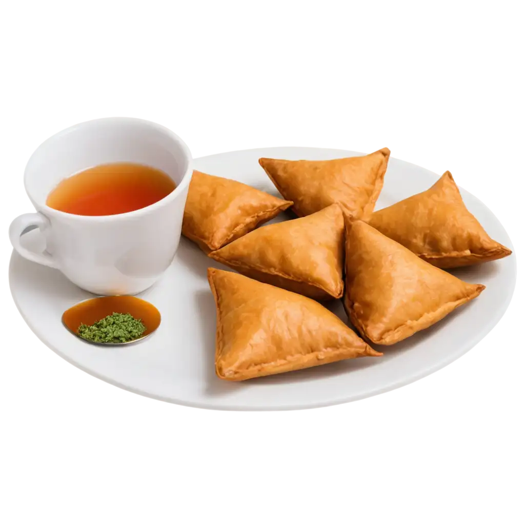 Tea-and-Samosa-PNG-Image-HighQuality-Digital-Artwork-for-Culinary-Designs