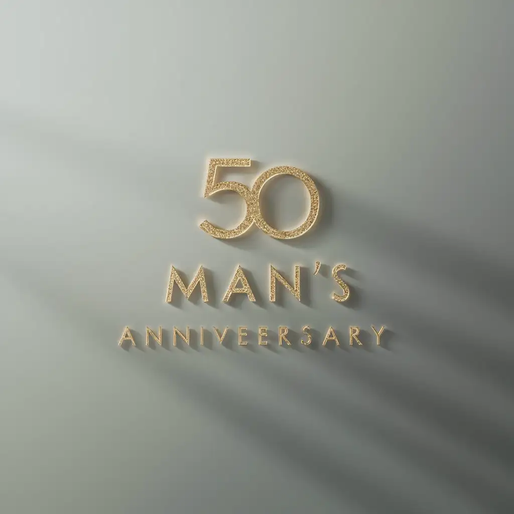 a logo design,with the text "Man's anniversary", main symbol:50 years,Moderate,clear background