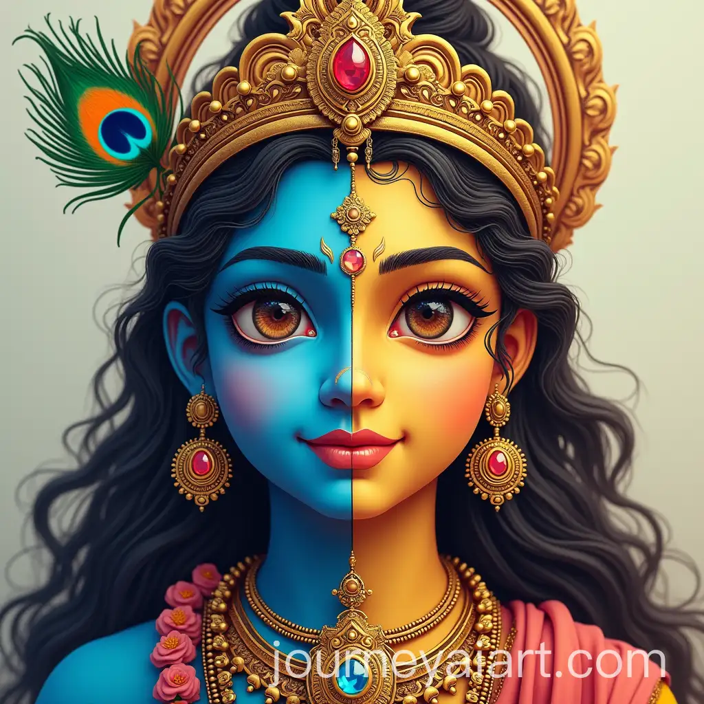 Ardhanarishvara-Depiction-of-Shree-Krishna-and-Shree-Ram-in-Divine-Unity