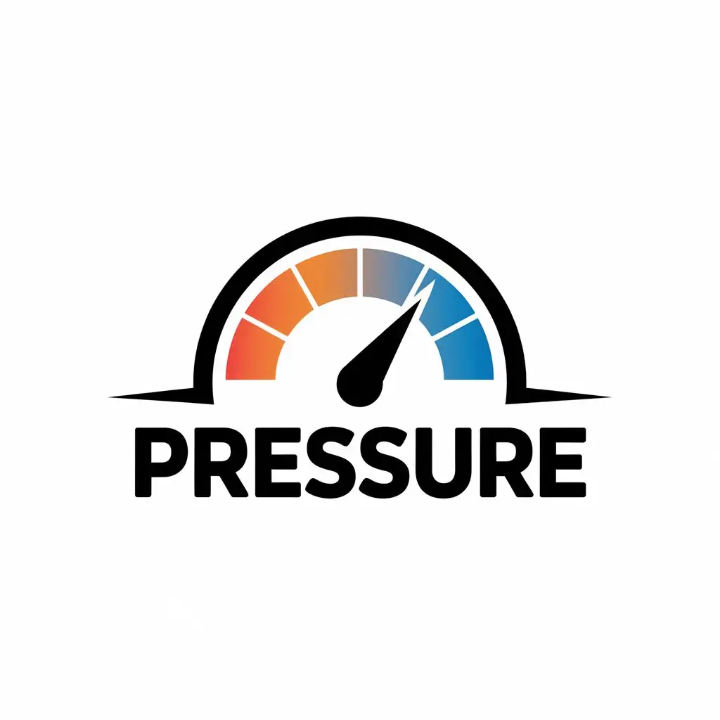 a vector logo design,with the text "PRESSURE", main symbol:PRESSURE ,Moderate,be used in Construction industry,clear background