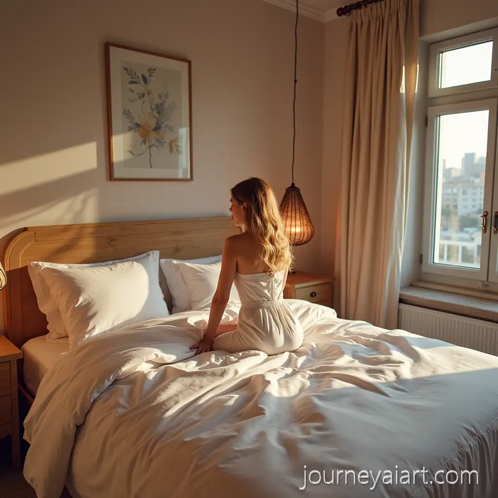 Person-Resting-on-a-Bed-with-Soft-Lighting
