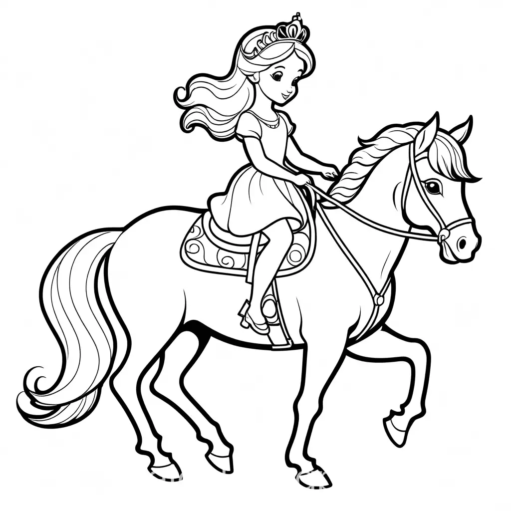 Princess-on-a-Baby-Pony-Coloring-Page-for-Kids