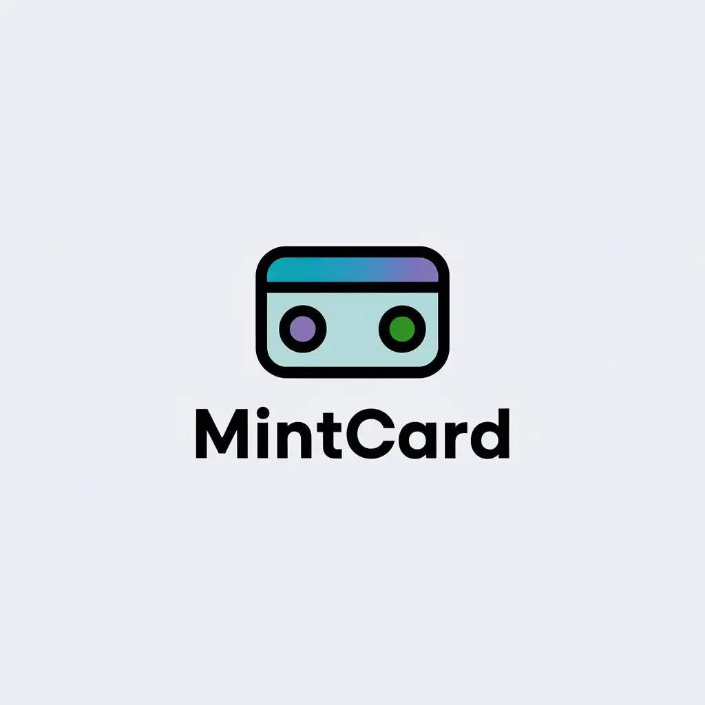 a vector logo design,with the text "mintcard", main symbol:sales of game cards and other virtual products,Minimalistic,be used in Internet industry,clear background