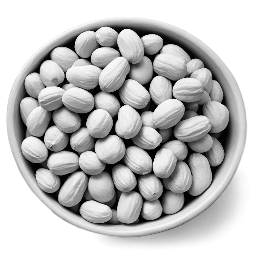 HighQuality-PNG-Image-of-Salted-Peanuts-in-a-Bowl-Monochrome-Visual-Delight