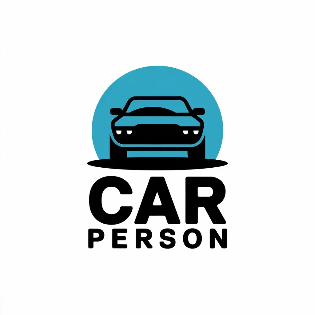 a vector logo design,with the text "car person", main symbol:car,Moderate,be used in Automotive industry,clear background