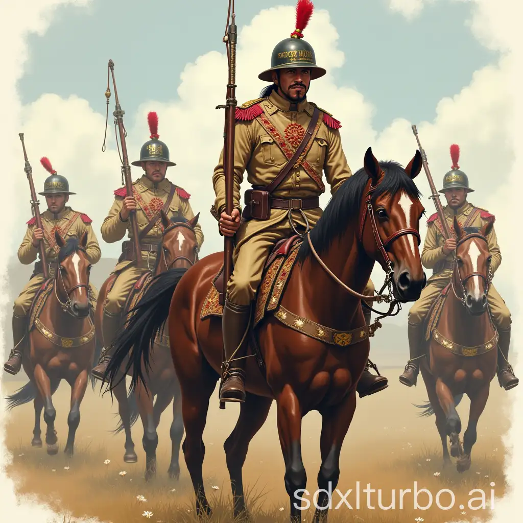 anime indian sepoy line infantry