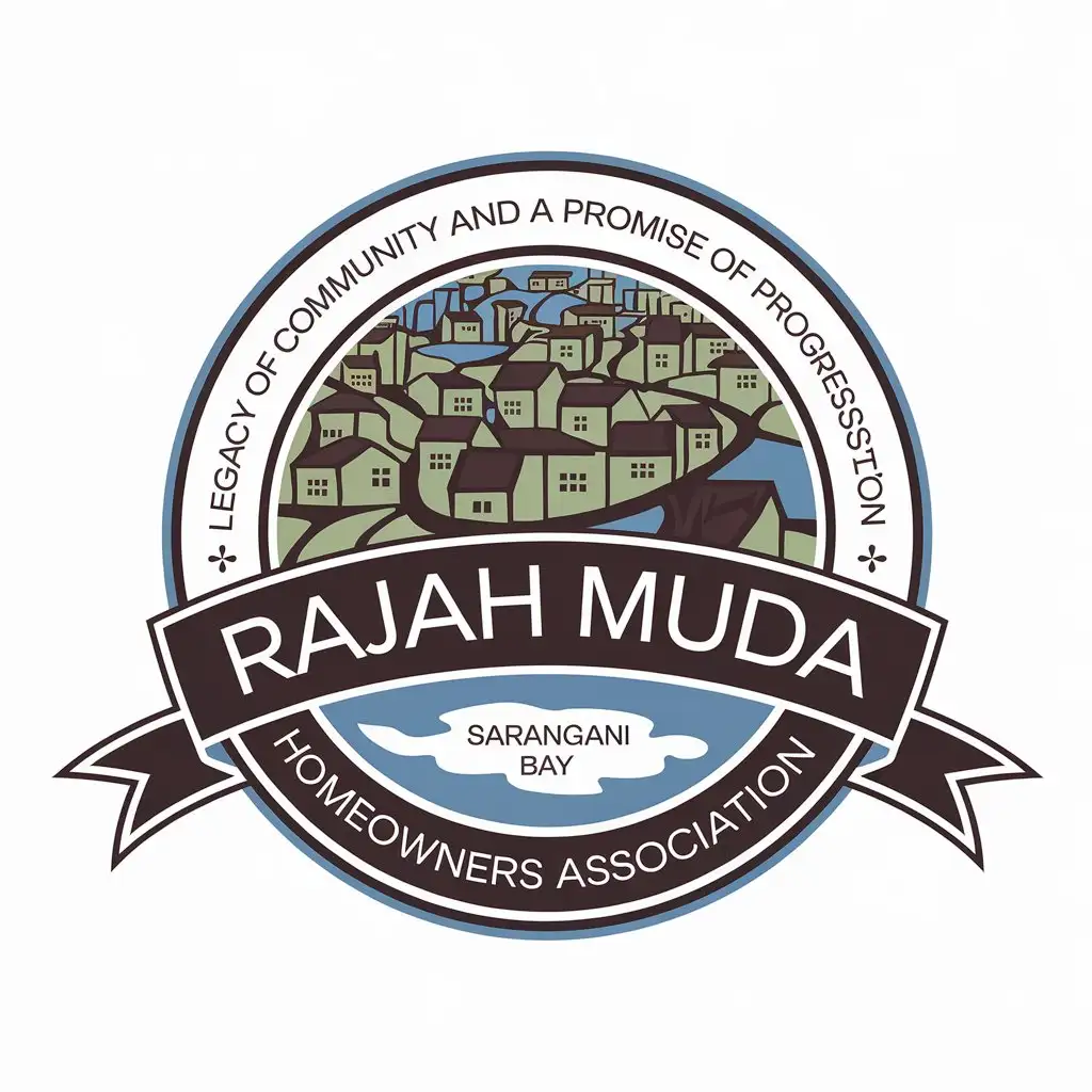 LOGO Design for Rajah Muda Homeowners Association Community Legacy Progress Promise Subdivided Lots Sarangani Bay Theme