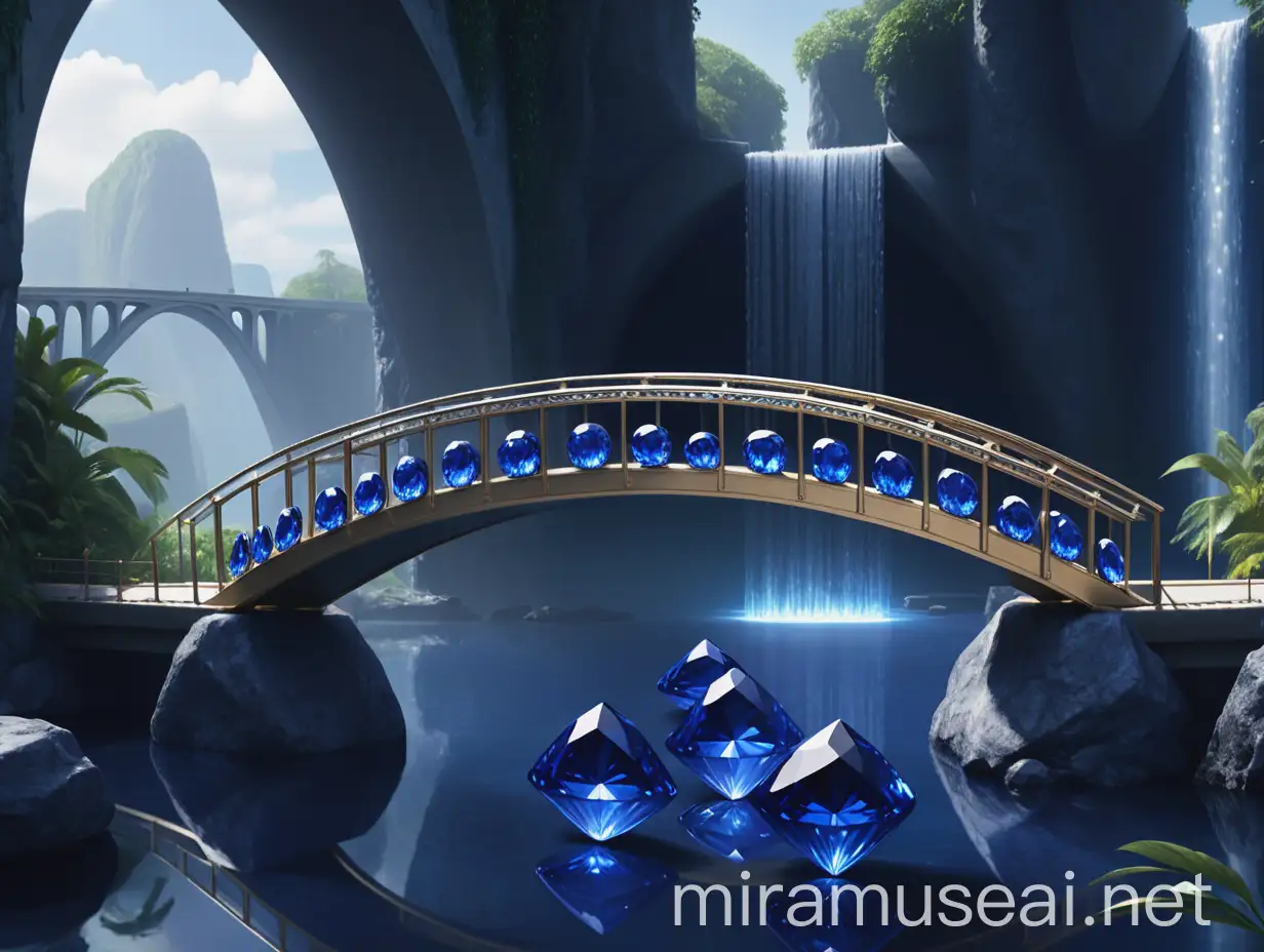 Sapphires Crossing a Bridge to Paradise