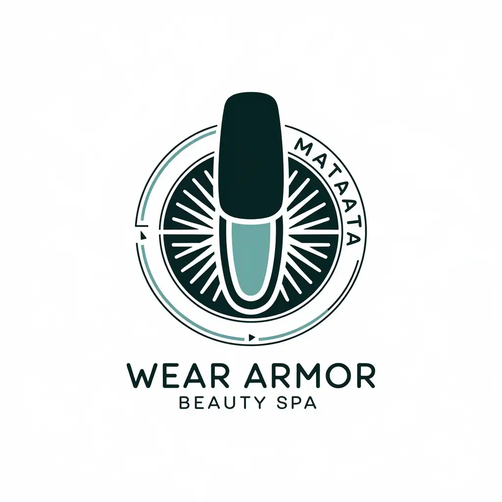 a vector logo design,with the text "wear armor", main symbol:Matata.Nail,Moderate,be used in Beauty Spa industry,clear background