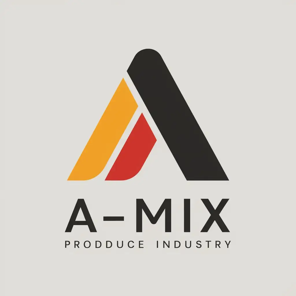 a vector logo design,with the text "A-MIX", main symbol:abstraction,Moderate,be used in produce industry,clear background