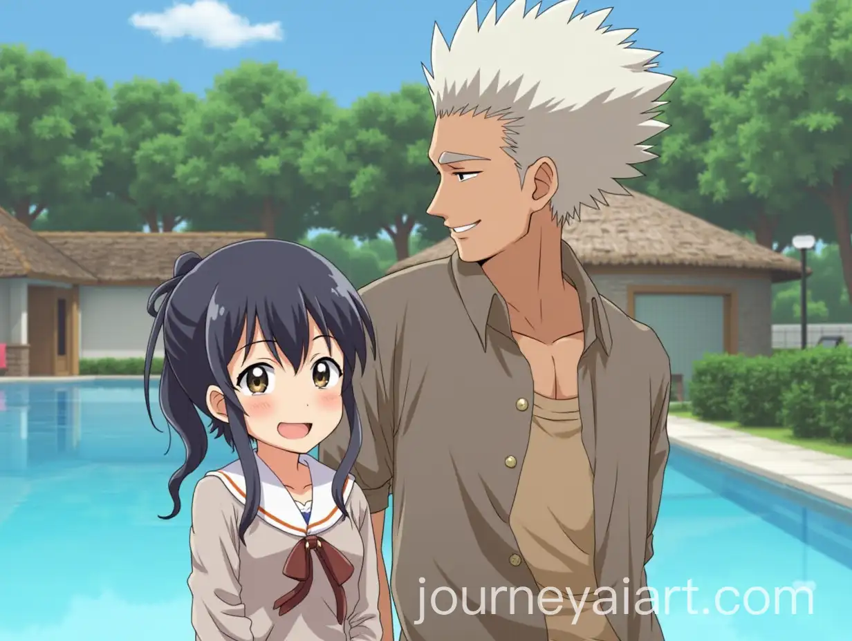 Hagi-Waga-and-Kisi-Misi-Relaxing-by-a-Pool-at-a-Spa-Complex