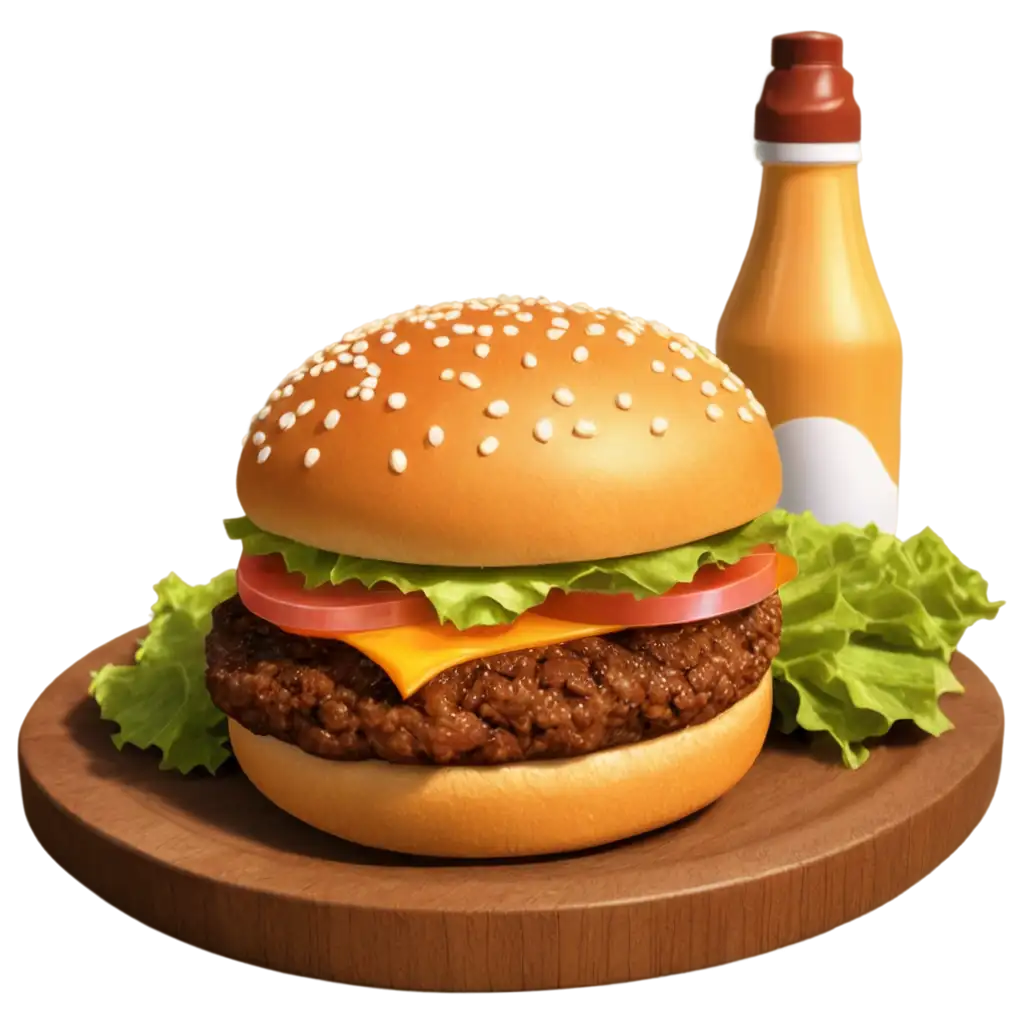 Realistic-PNG-Burger-Image-in-a-Restaurant-Enhancing-Visual-Appeal-and-Quality