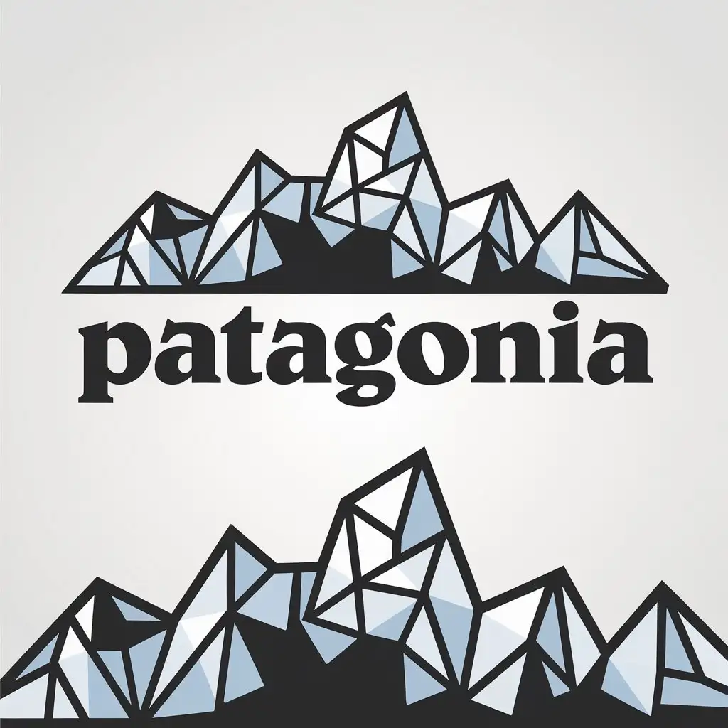 LOGO Design for PATAGONIA Simplified Natural Geometric Patterns with Bold Font for Youth Market