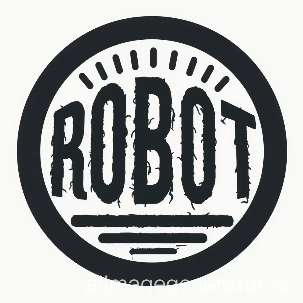 I want a circular logo with ROBOT written inside it