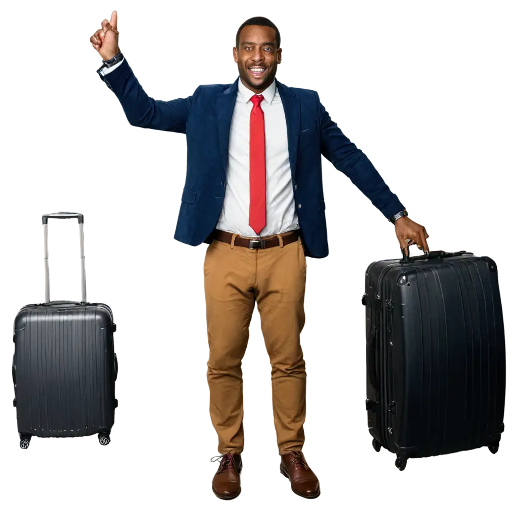 PNG-Image-Usage-GuideExcited-Black-Man-with-Suitcases-Ready-to-Travel-PNG-Image-High-Quality-Ready-for-Use