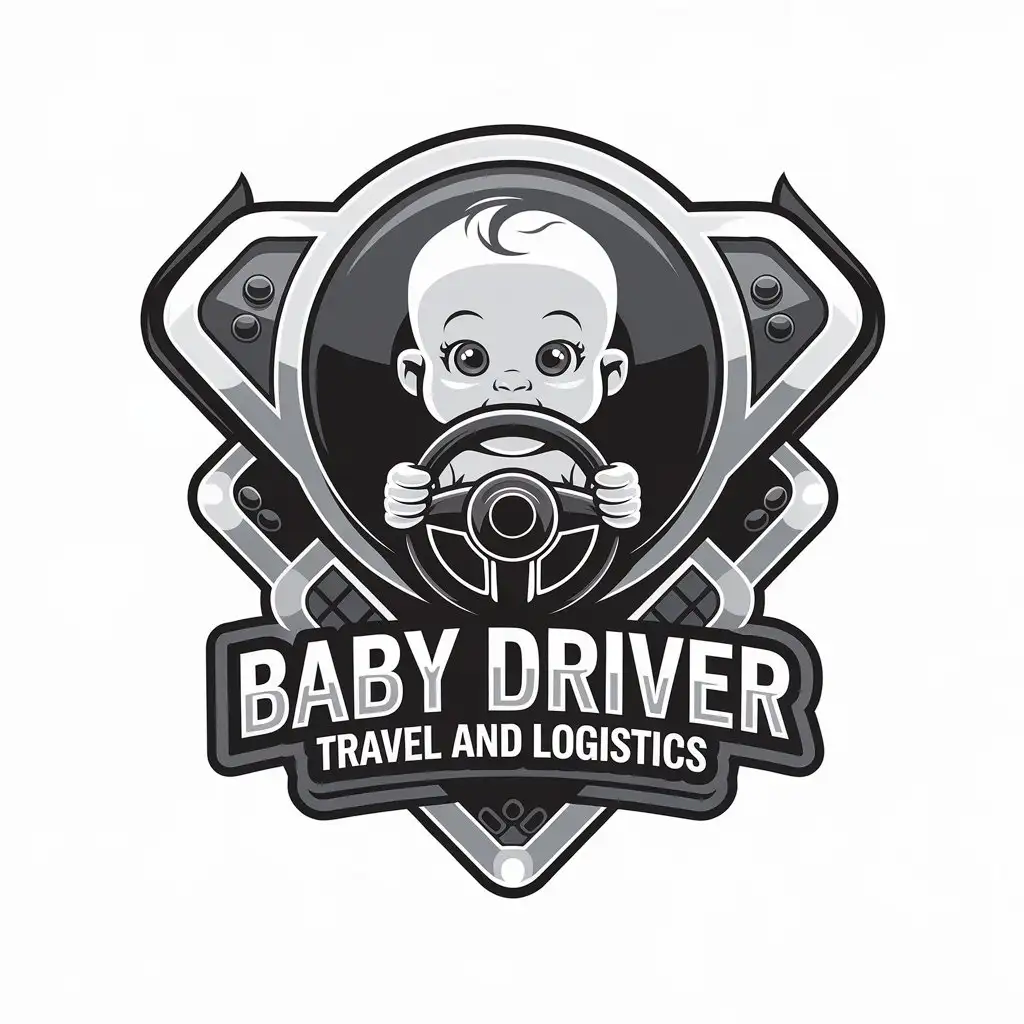 LOGO-Design-for-Baby-Driver-Travel-and-Logistics-Modern-Vector-with-Mobil-Theme