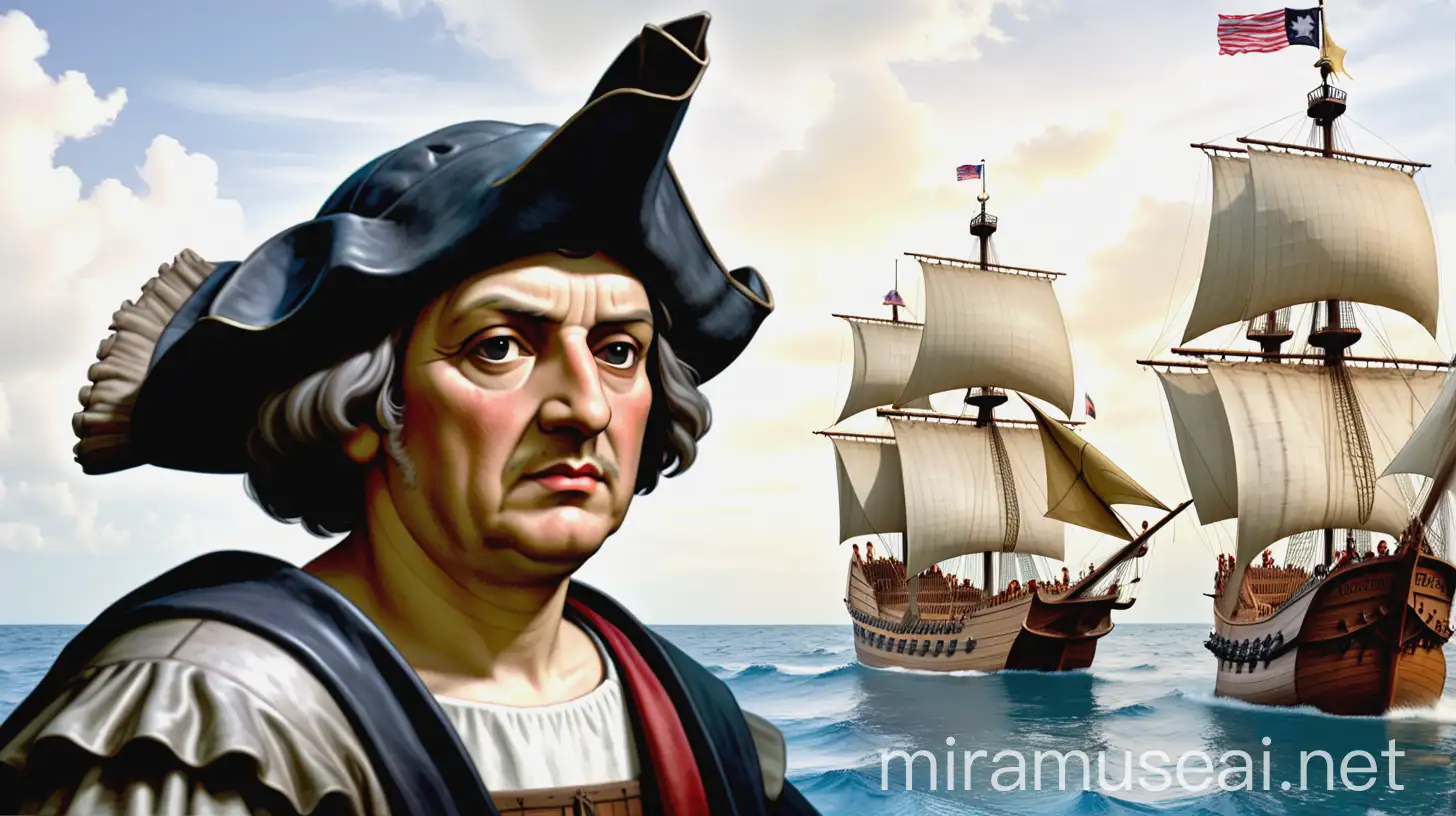 Christopher Columbus Brave Explorer Discovering the New World